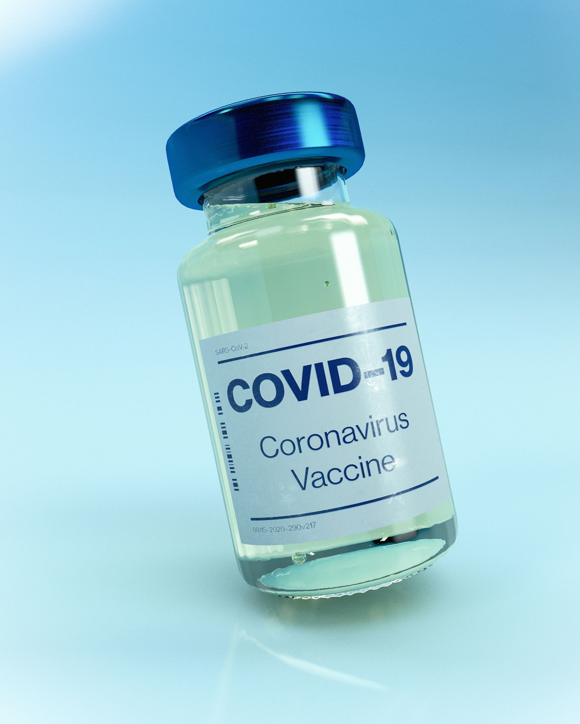 a vial of COVID vaccine