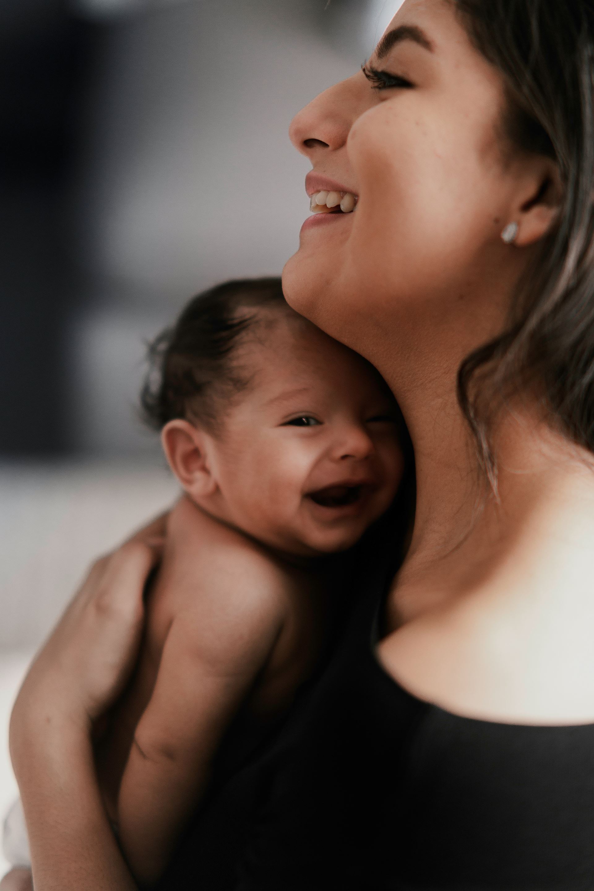 A mother and a newborn baby