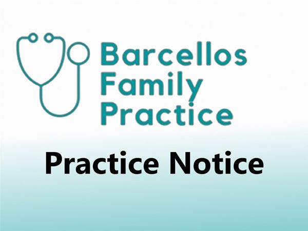 The Practice logo and the words Practice Notice